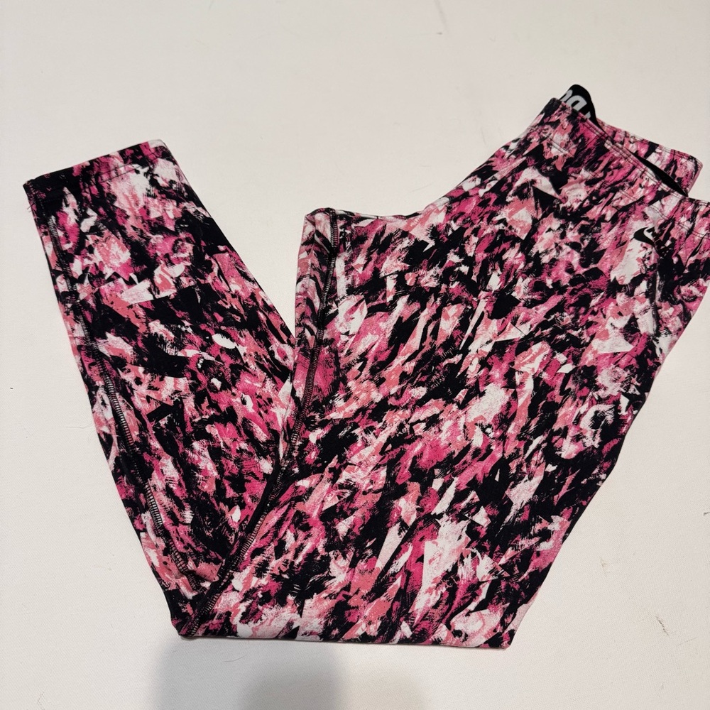 Nike Pink and Black Leggings